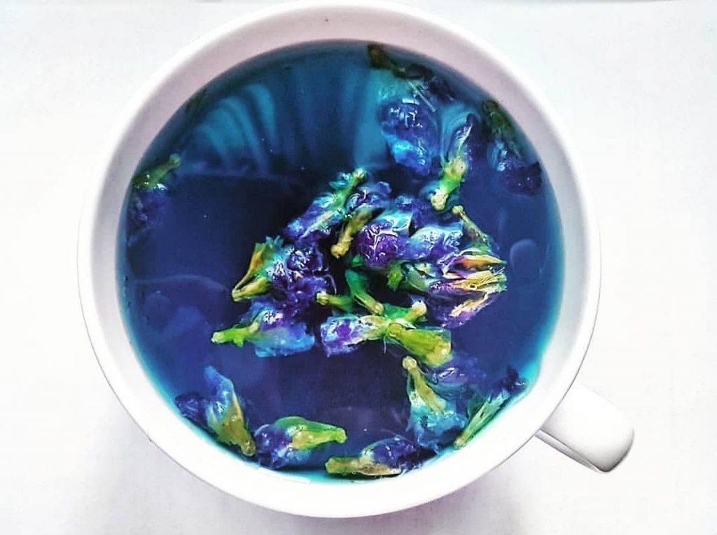 Синий чай будет отличным подарком для близких